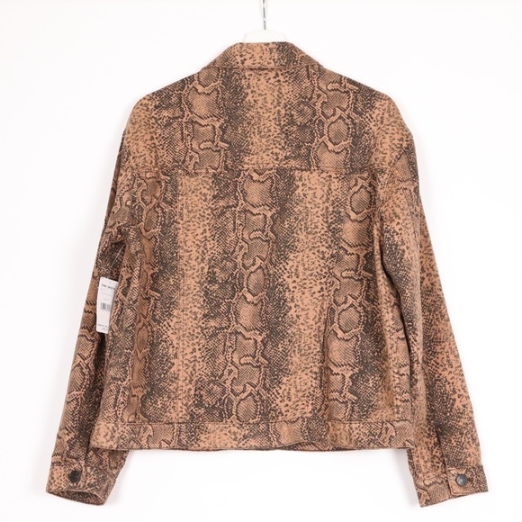 Free People Snakeskin Trucker Denim Jacket - Picture 5 of 6